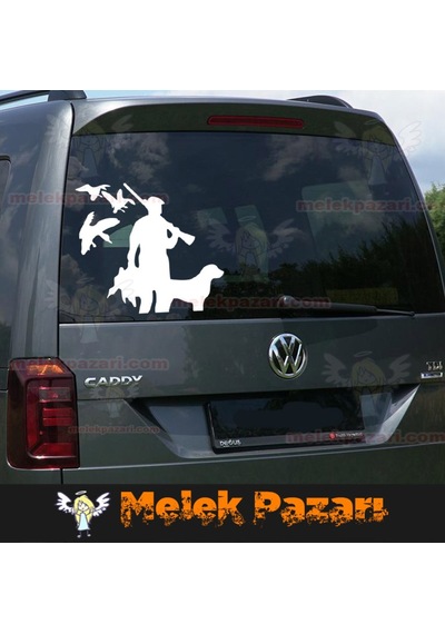 Avcı Ve Köpeği, Avcılık Oto Sticker