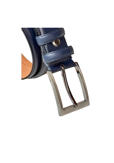 Süzer Deri Lacivert Hakiki Deri Düz Renk Dikişli Model 3.5 Cm. Genişlikli Klasik Kemer - 205-dksl Lacivert