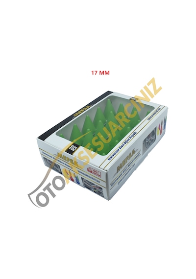 A Kalite Mefsa Bijon Kapağı Sivri 17 Mm Yeşil 20 Li Set