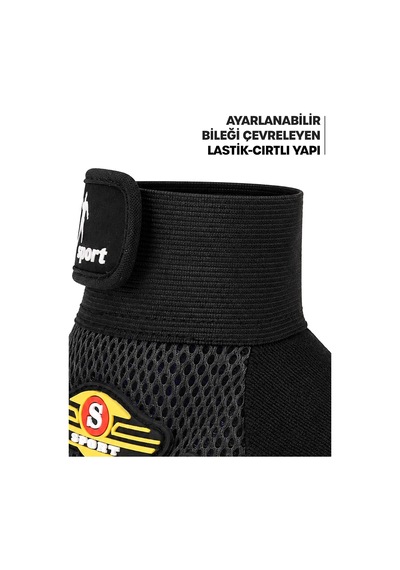 M Beden Kesik Yarım Fitness Gym Ağırlık Kaldırma Spor Eldiveni Unisex Bisiklet Eldiveni Siyah 115 Genel