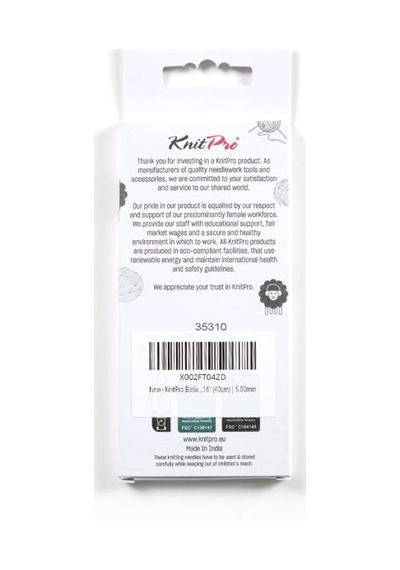 Knitpro Sabit Yuvarlak Örgü Şişleri Basix Kayın Ağacı 40cm 5.00mm 35310