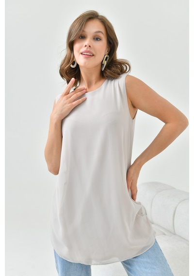 Ftz Women Kadın Kısa Tunik Beige 30836-beige Bej