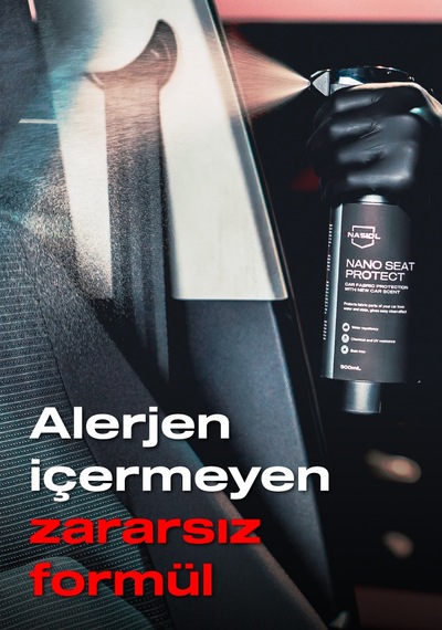 Nasiol Nano Seat Protect Araç Kumaş Yüzeyleri Için Nano Kaplama-Yeni Araç Kokulu-6 Ay Dayanım-500 ML