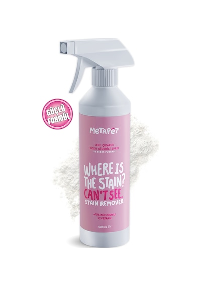 Metapet Bebek Pudralı  Kedi İdrar ve Çişi Koku Giderici Tuvalet Leke Çıkarıcı Sprey 500 ML