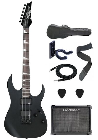 Ibanez Grg121dx Bkf Gıo Serisi Siyah Flat Elektro Gitar Set