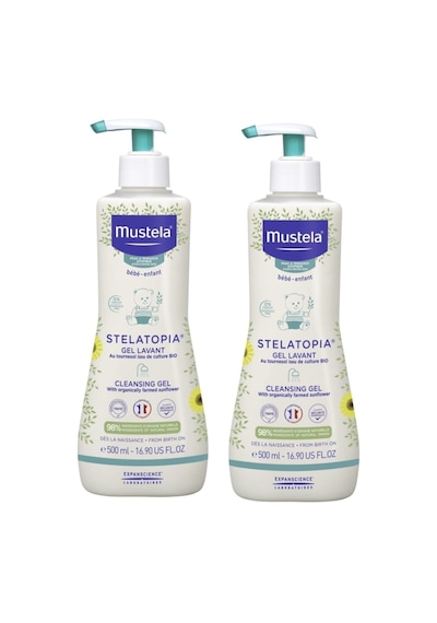 Mustela Stelatopia Cleansing Kuru Ciltler için Bebek Krem Şampuan 2 x 500 ML