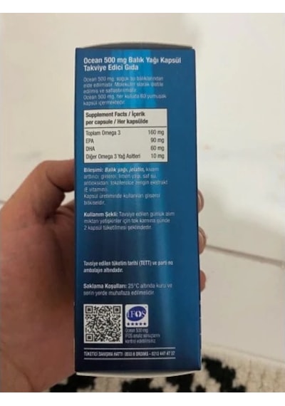 Ocean Balık Yağı 500mg 60 Kapsül