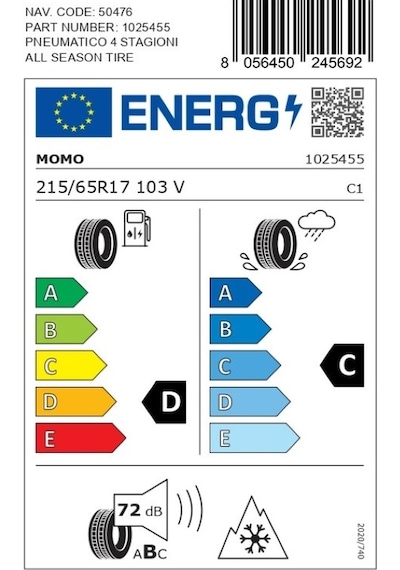 Momo 215/65 R17 103V XL M4 Four Season Dört Mevsim Lastiği2026