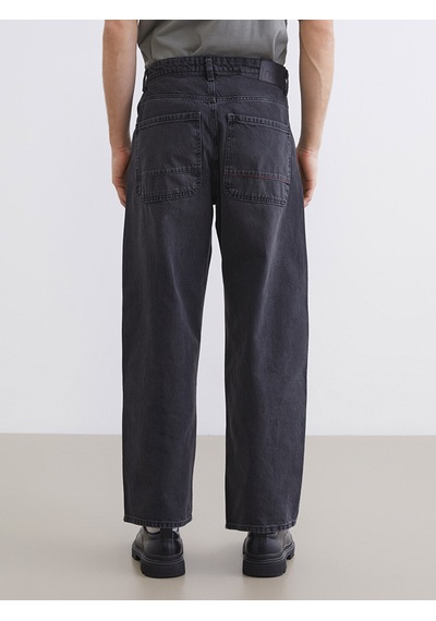 Lcw Jeans Siyah Süper Baggy Erkek Jean Pantolon