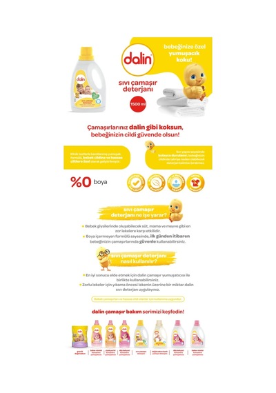 Bebek Sıvı Çamaşır Deterjanı 1500 Ml X 6 Adet