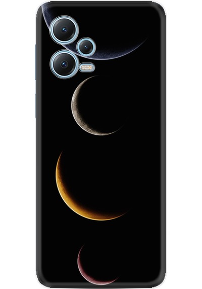 Xiaomi Redmi Note 12 5G Kılıf Resimli Desenli Silikon Platinium Series Gezegenler 1901