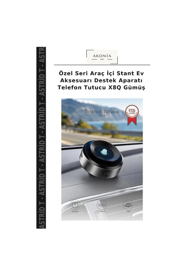 Özel Seri Araç İçi Stant Ev Aksesuarı Destek Aparatı Telefon Tutucu X8q Gümüş