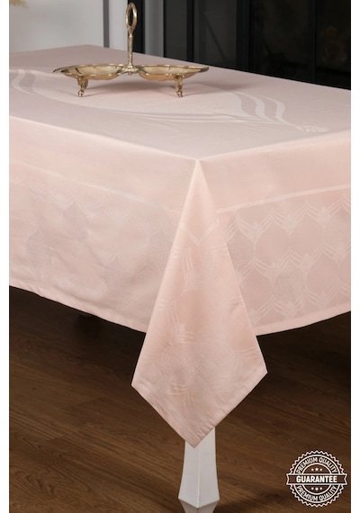 Aslı Lüx Jakar Polycotton Kumaş Pudra Masa Örtüsü 160x320 Cm - 1053 Çok Renkli
