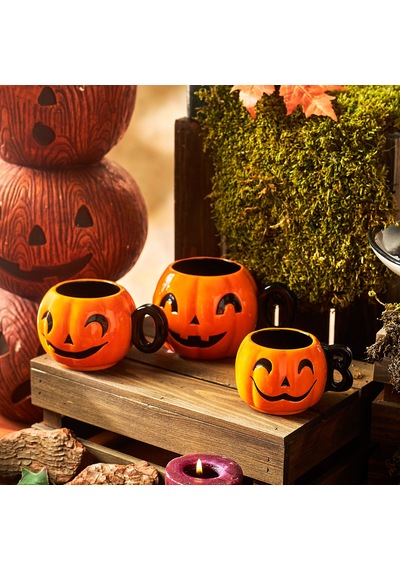 Karaca Halloween Boo Mug 3'lü Set Turuncu