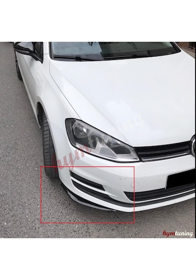 VW Golf 7 Ön Tampon Flap Seti - Piano Black - Universal - Abs Plasti