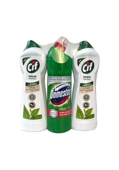 Cif Krem Amonyak 2 x 750 ML + Domestos Dağ Esintisi 750 ML