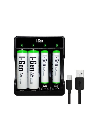 G479 4'lü Pil Şarj Aleti + 2 Adet Aa 2700 Mah + 2 Adet Aaa 900 Mah Şarjlı Kalem Pilli Set 1.2v Ni-mh