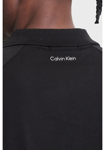 Calvin Klein Logolu % 100 Pamuk Düğmeli Polo Erkek Polo Lv04rh202g Ub1 Siyah