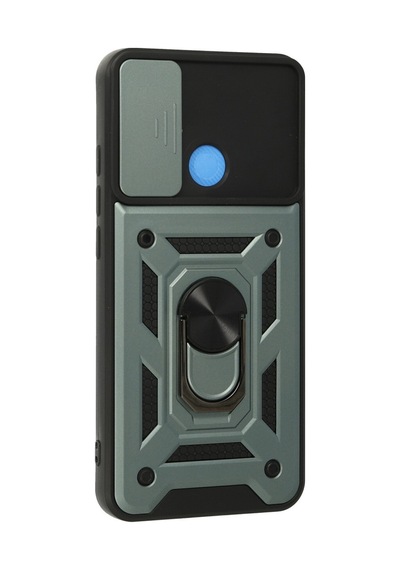 Xiaomi Redmi 9c Uyumlu Kılıf Pars Lens Yüzüklü Silikon - Yeşil