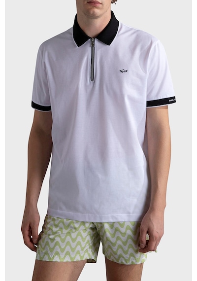 Paul & Shark Erkek Polo Yaka T Shirt 24411319 010 Beyaz Beyaz