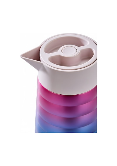Cooker 2 Litre Çelik Termos Bambu Saplı Mavi - Pembe