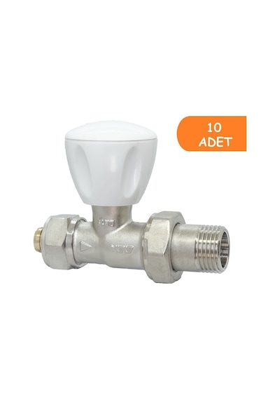 10 Adet Eca Rv3 1/2 Düz Radyatör Valfi Pex Petek Havlupan Vanası 602120722