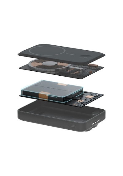 Energea Magpac Pro 35s 10.000 Mah 35w Type-c Dahili Kablolu 15w Qi2 Telefon Saat Magsafe Powerbank Siyah