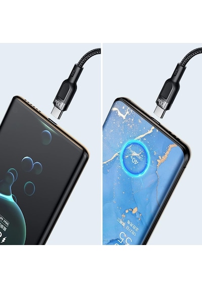 Ca-8800 100w 3in2 Pd Hızlı Data-şarj Kablosu 6a 1.2m - Siyah Standart