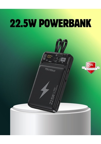 Northcity Powerbank Dahili Ekranlı 10000 Mah Çift Kablolu - 22.5w Hızlı Şarj Diğer
