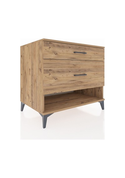 Kronos Şifonyer 2 Çekmeceli 88x59x80 Çam-çam Çam