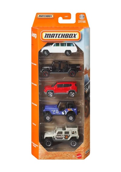 Matchbox Beşli Araba Seti Jeep Jjp49 Çok Renkli