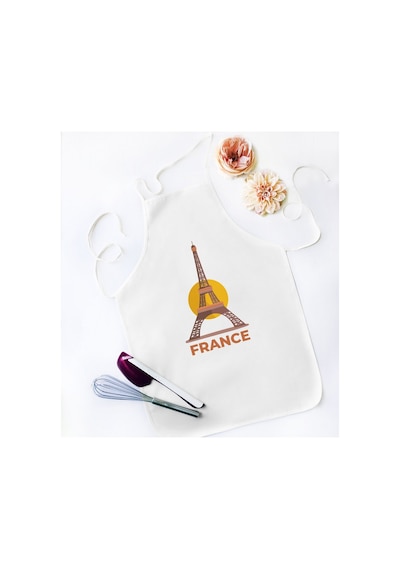 Bk Gift France Tasarımlı Beyaz Mutfak Önlüğü - Model 1