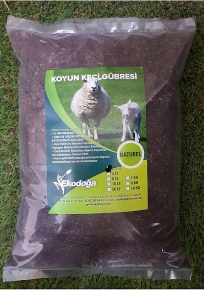 Ekodoğa Koyun Gübresi 3 Kg Yanmış Elenmiş Keçi Doğal Gübre Hayvan 0,250