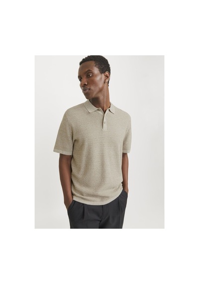 Jack & Jones Jack Jones Jjegeorge Knıt Polo Ss Sn Erkek Antrasit Tshirt 12268281-16 Gri