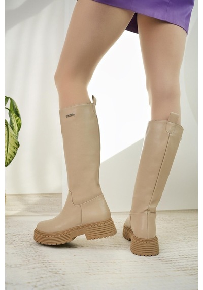 Pierre Cardin 52443 Bej Kadın Çizme-bej Bej