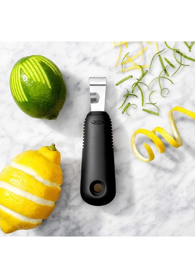 Oxo - Good Grips Soyma Bıçaklı Limon Rendesi Ve Limon Kabuğu Soyma Aleti, Siyah Diğer