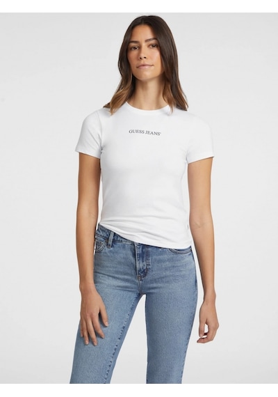 Guess Gj Ss Cn Slim Kadın Beyaz Slim Fit T-shirt W4yı01j1314-g011 Beyaz