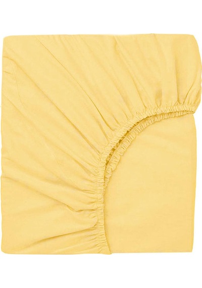 60x120 Cm Pamuklu Ve Lastikli Fittet Penye Bebek Çarşafı-sarı