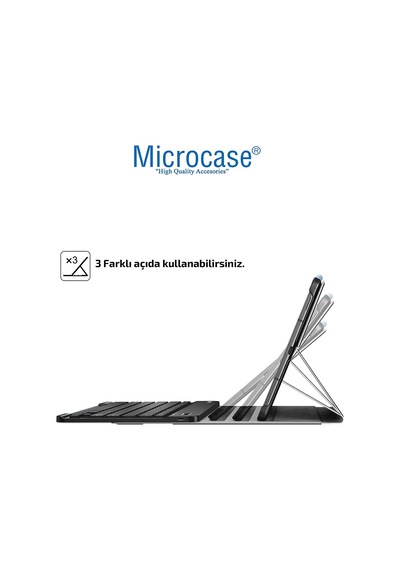 Samsung Uyumlu Tab S6 Lite P610 Bluetooth Klavyeli Standlı Kılıf-BKK1