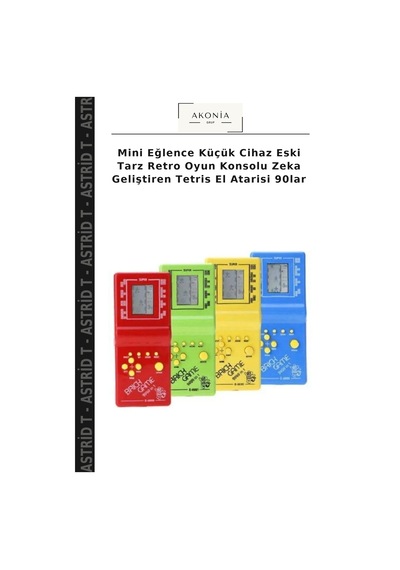 Mini Eğlence Küçük Cihaz Eski Tarz Retro Oyun Konsolu Zeka Geliştiren Tetris El Atarisi 90lar