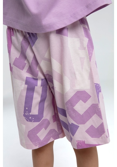 U.S. Polo Assn. Kız Çocuk Mor Bermuda Takım Us2084-c-v2 Mor