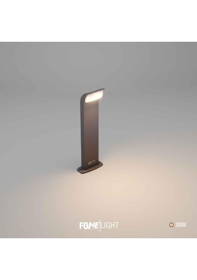 Naja Led Bahçe Aydınlatma Direği 500 Mm Ip65 Alüminyum Dış Mekan Bahçe Lambası 9w 3000k Peyzaj Aydınlatma Yürüyüş Yolu Villa Park Bollard Aydınlatma Antrasit 30x100x500 Mm