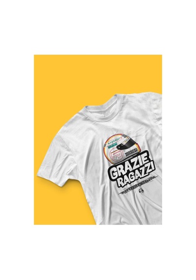 Tarzsokak Sebastian Vettel Grazie Ragazzi T-shirt Beyaz