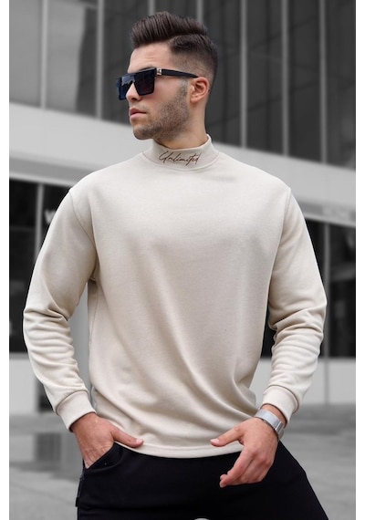 Madmext Bej Erkek Sweatshirt 5329 Bej