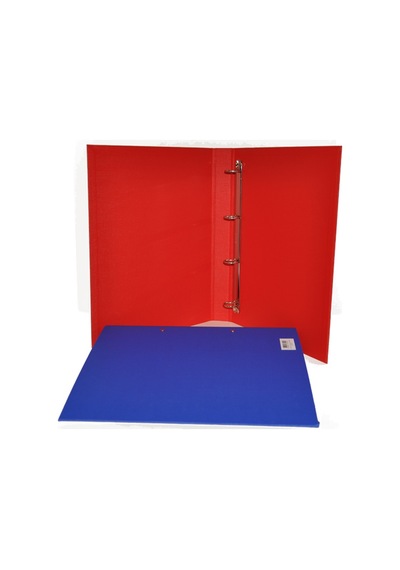 Bafix Talebe Klasörü Pvc 4 Halkalı A4 Kırmızı Çok Renkli