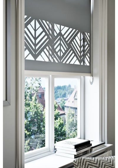 Lazer Kesim Mat Stor Perde, Lazer Kesimli Modern Serisi, M-101004 Antrasit Renk Antrasit