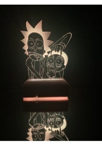 3D Rick And Morty 16 Renk Masa Lambası (462901745)