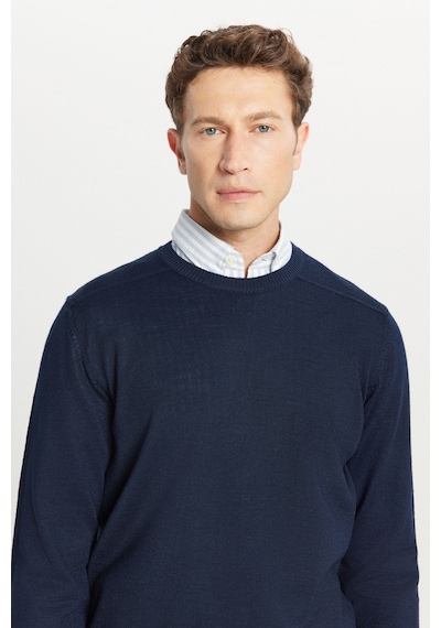 AC&Co / Altınyıldız Classics Erkek Lacı Yünlü Standart Fit Normal Kesim Bisiklet Yaka Triko Basic Kazak Lacı AC&Co / Altınyıldız Classics Erkek Lacı Yünlü Standart Fit Normal Kesim Bisiklet Yaka Triko Basic Kazak Lacı