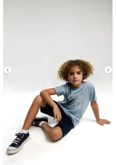 My Kids Wear Aykidsclup U.s. Polo Assn Erkek Çocuk Mavi Bermuda Takım 2025-