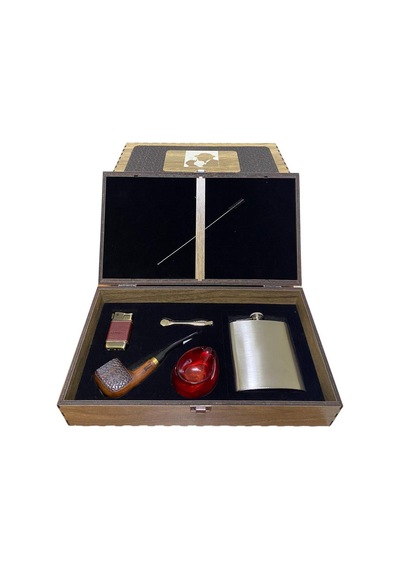 Pipsan Ahlat Ağacı Pipo 7 Oz Çelik Mataralı Set 605750-509255
